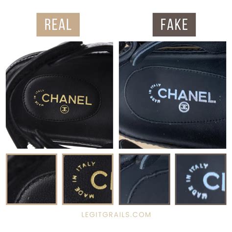 how to tell real chanel shoes from fake|chanel look alike shoes.